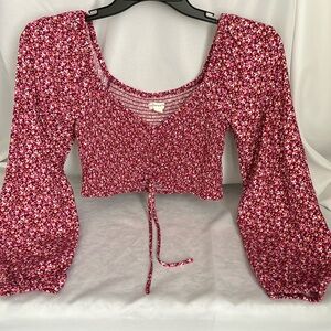Aeropostale Long Sleeve Crop Top Size M